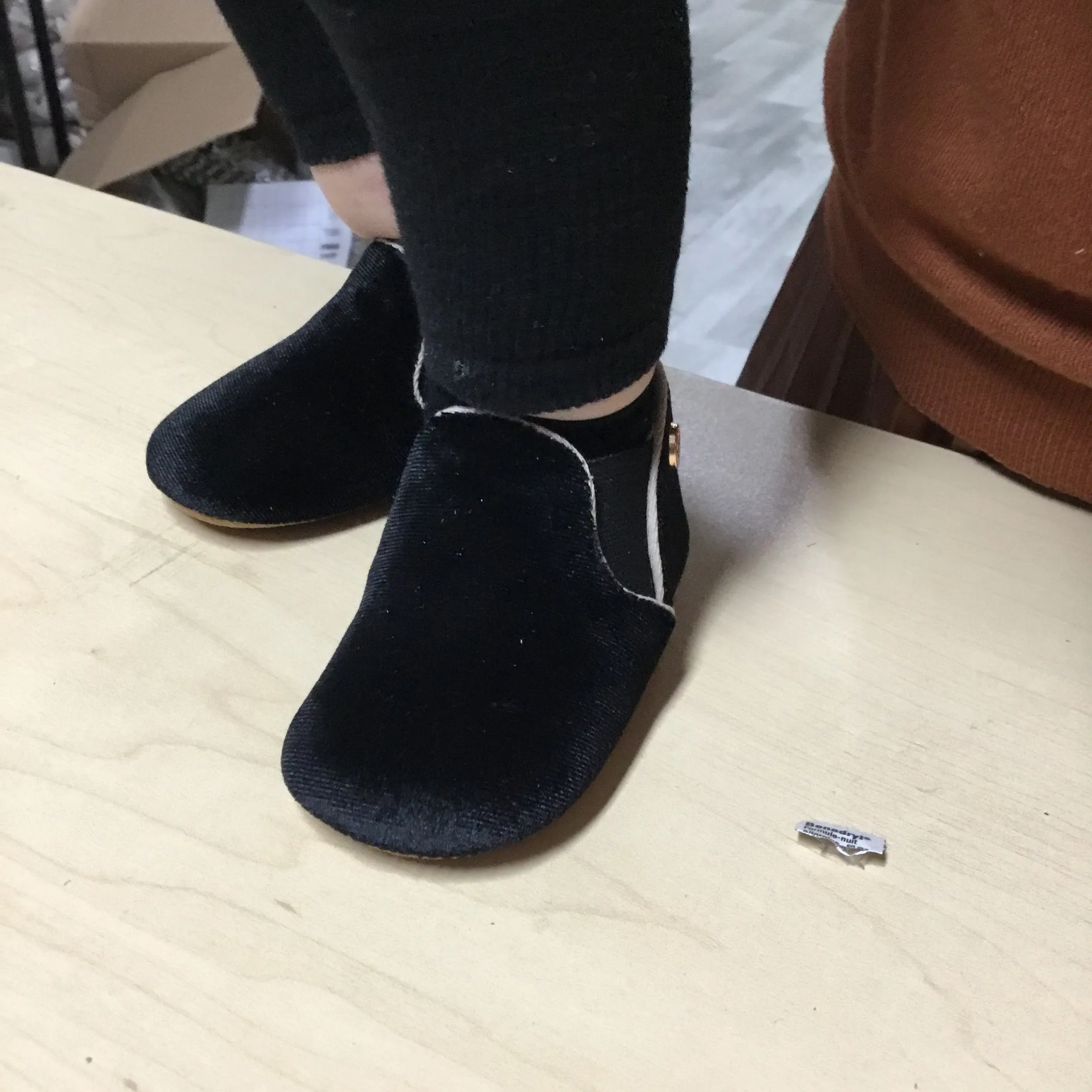 Baby Moccasins | Grey Velvet