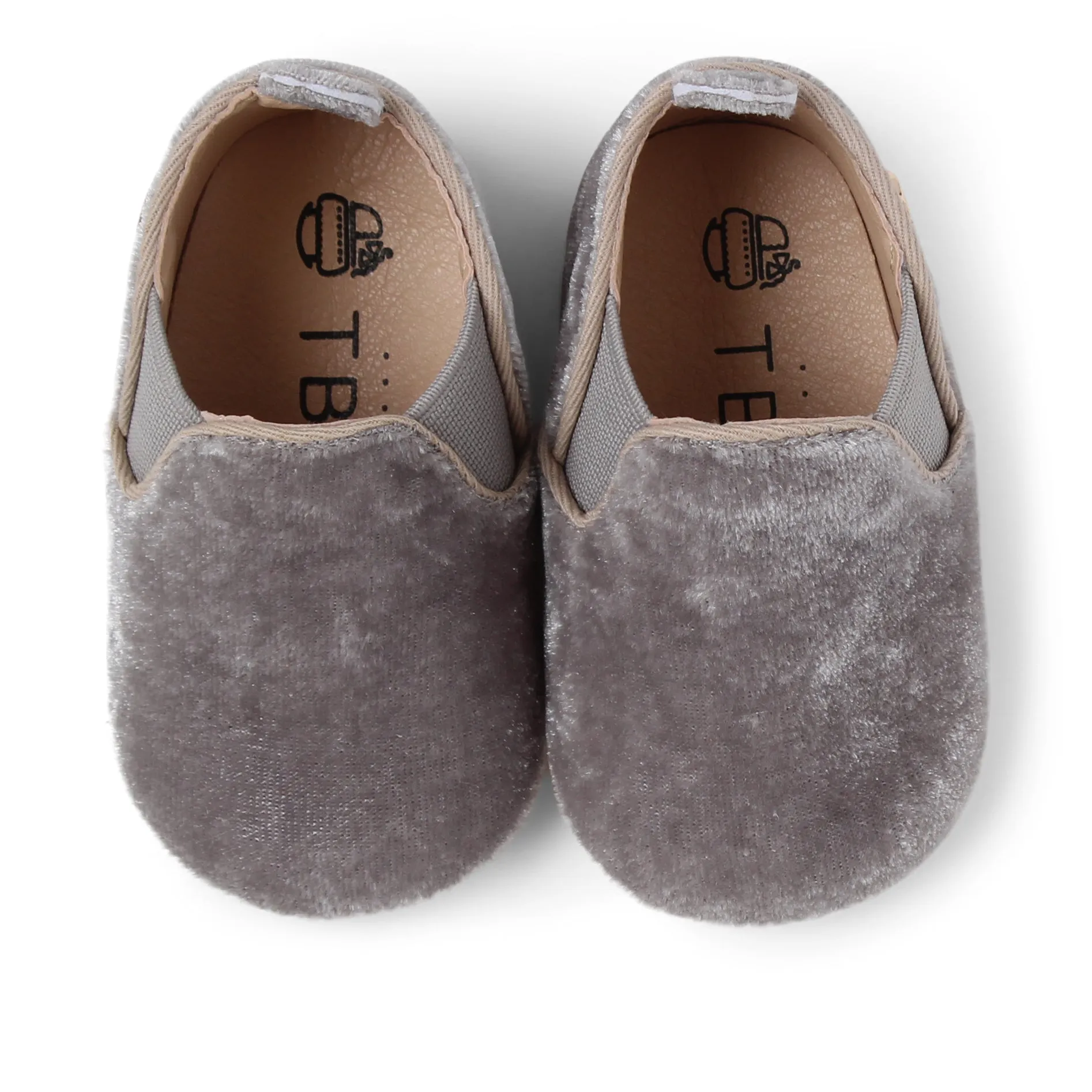 Baby Moccasins | Grey Velvet