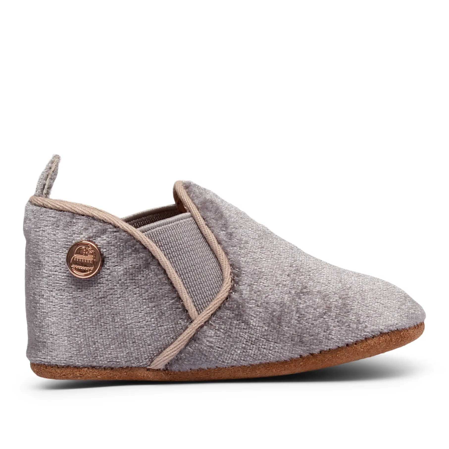 Baby Moccasins | Grey Velvet
