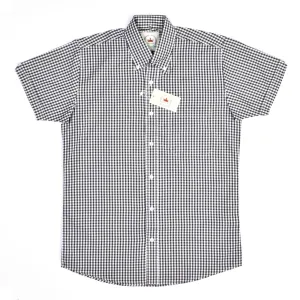 Black & White Gingham Button-Down Shirt