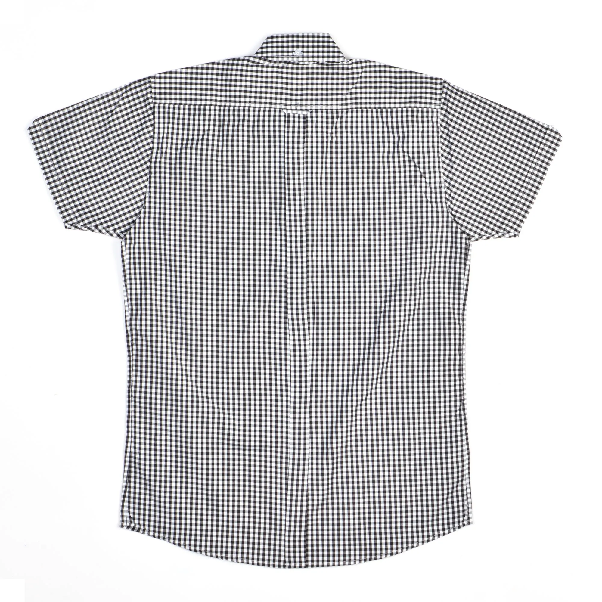 Black & White Gingham Button-Down Shirt