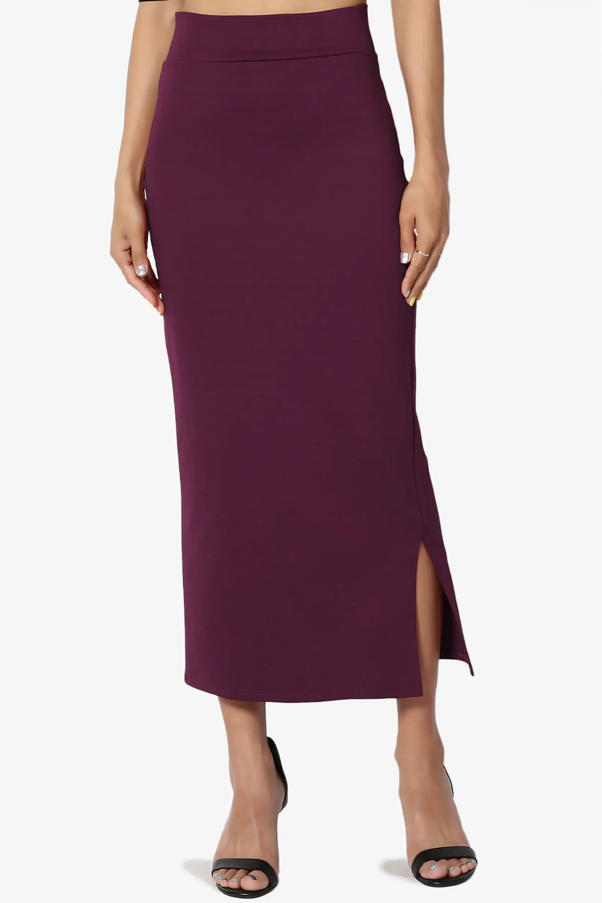 Carleta Mid Calf Pencil Skirt