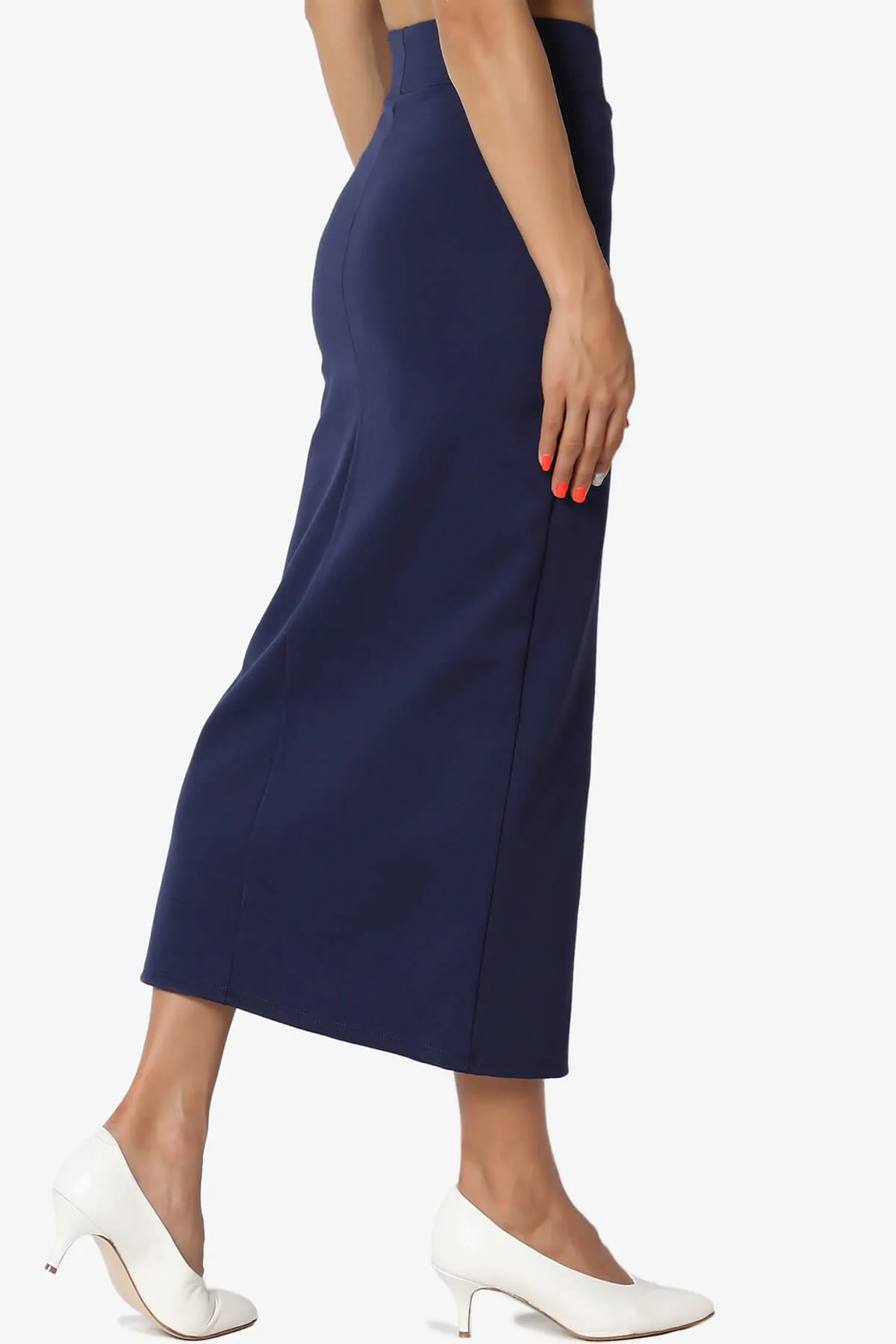 Carleta Mid Calf Pencil Skirt