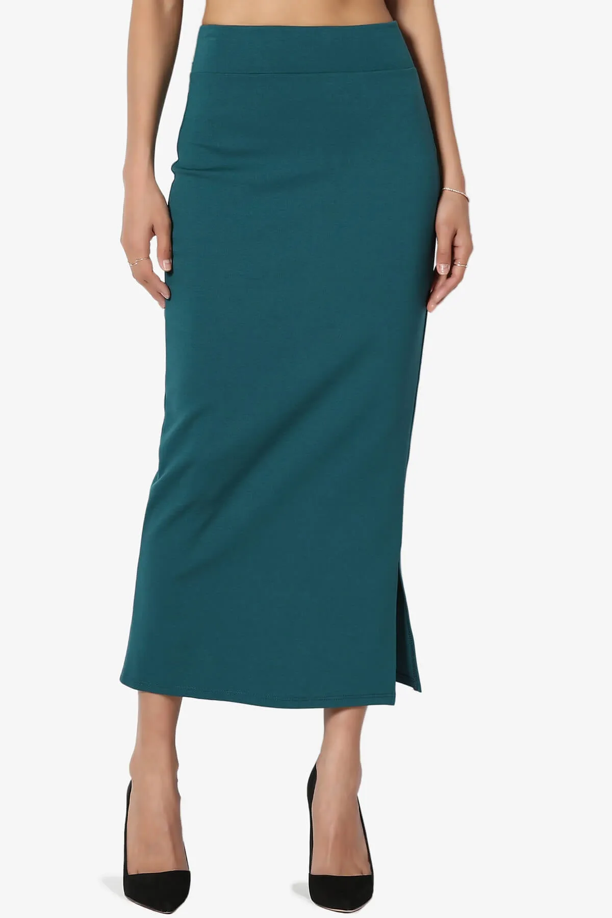 Carleta Mid Calf Pencil Skirt