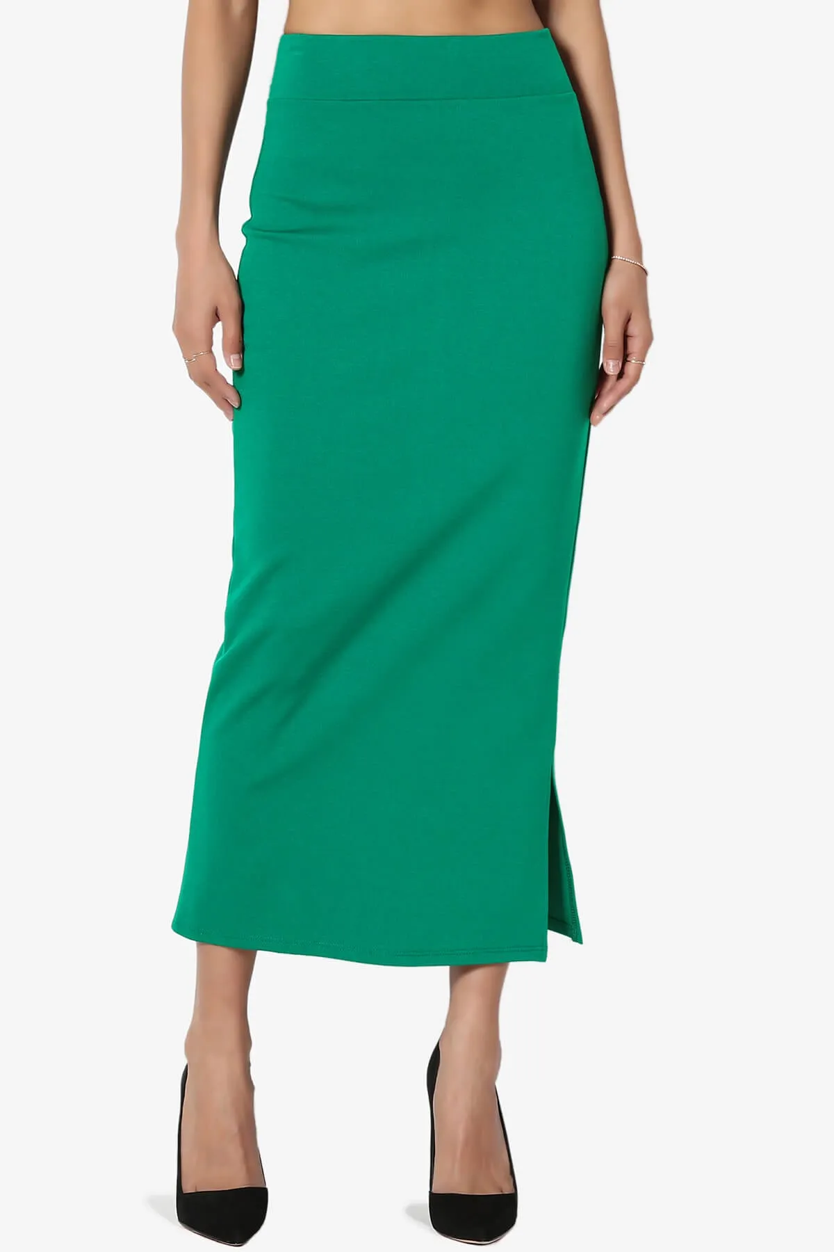 Carleta Mid Calf Pencil Skirt