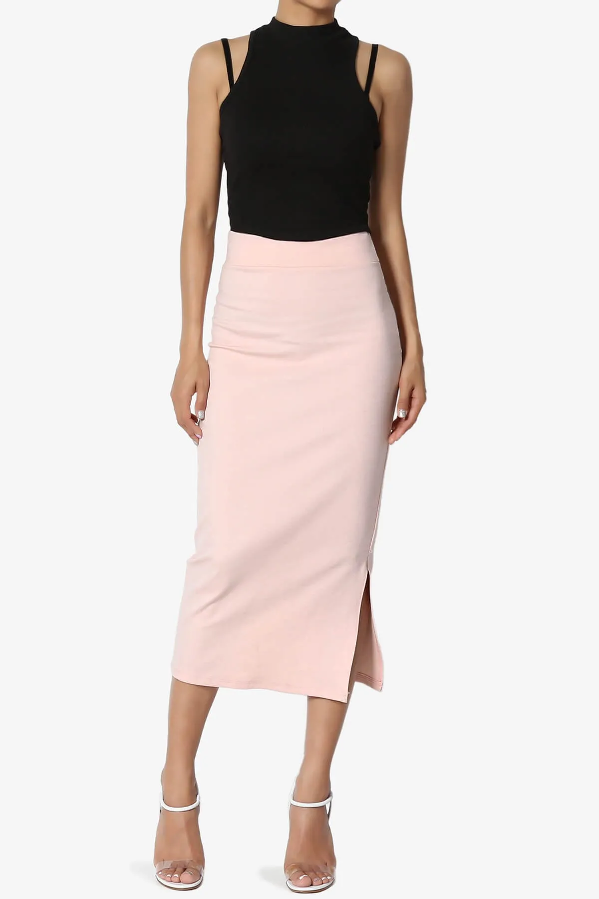 Carleta Mid Calf Pencil Skirt
