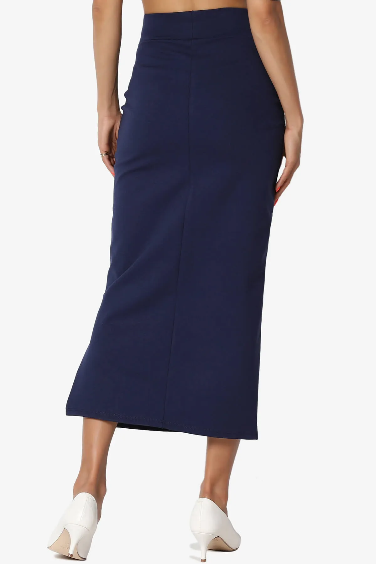 Carleta Mid Calf Pencil Skirt