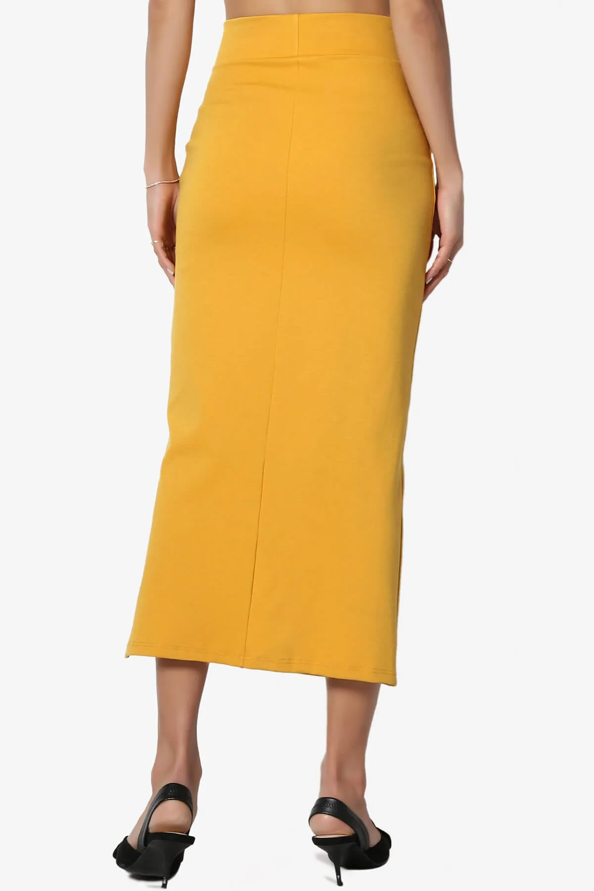 Carleta Mid Calf Pencil Skirt