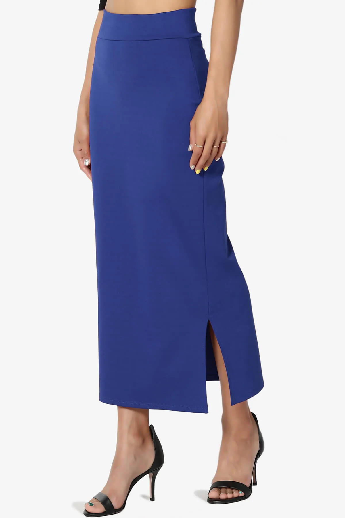 Carleta Mid Calf Pencil Skirt