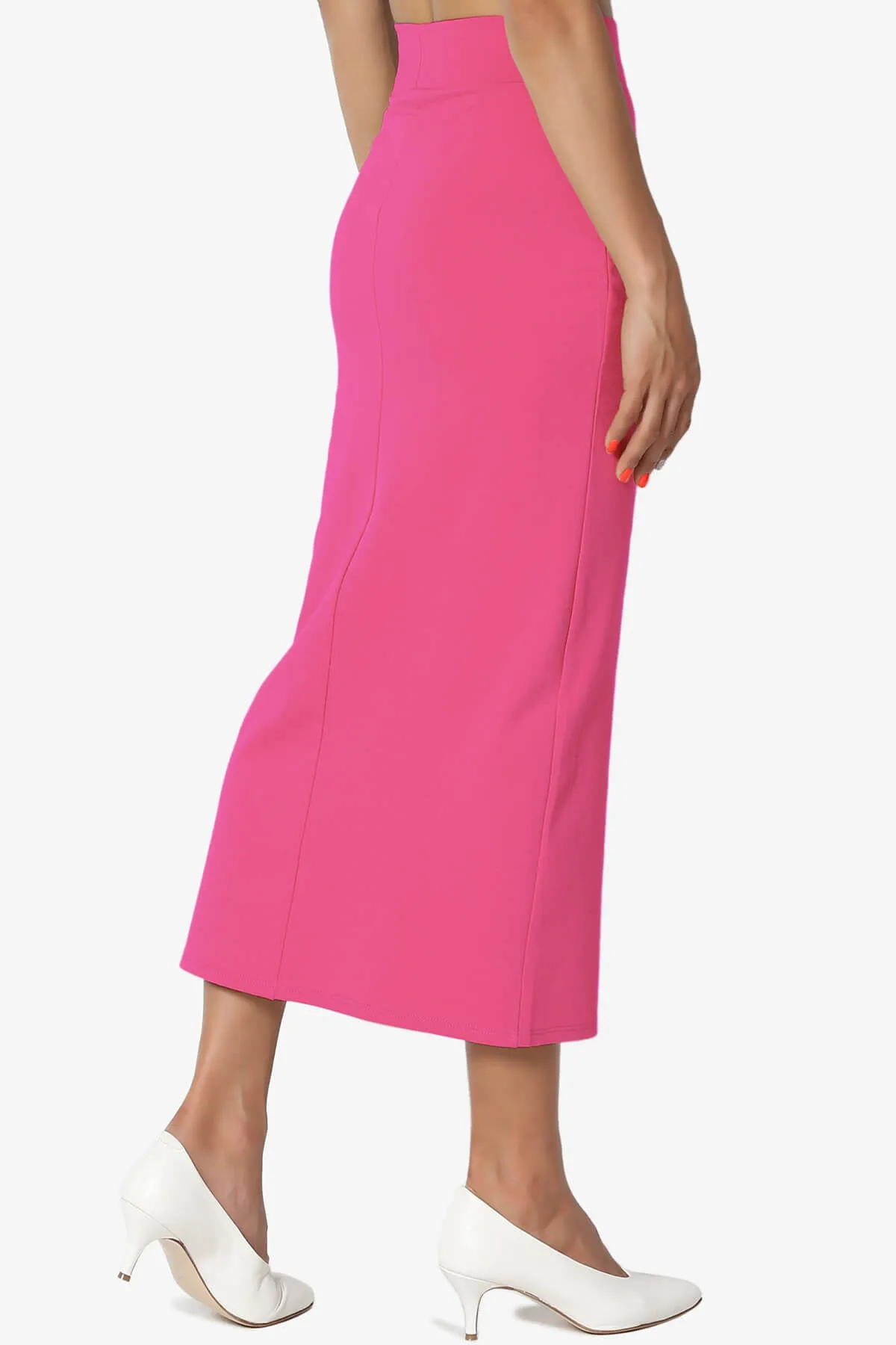 Carleta Mid Calf Pencil Skirt