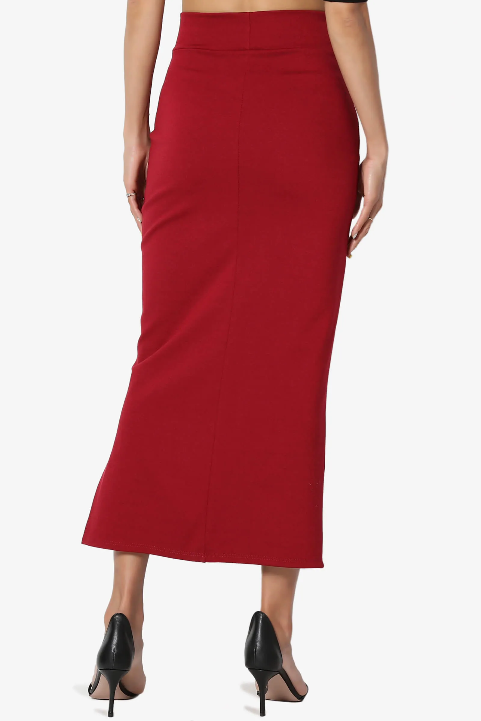 Carleta Mid Calf Pencil Skirt