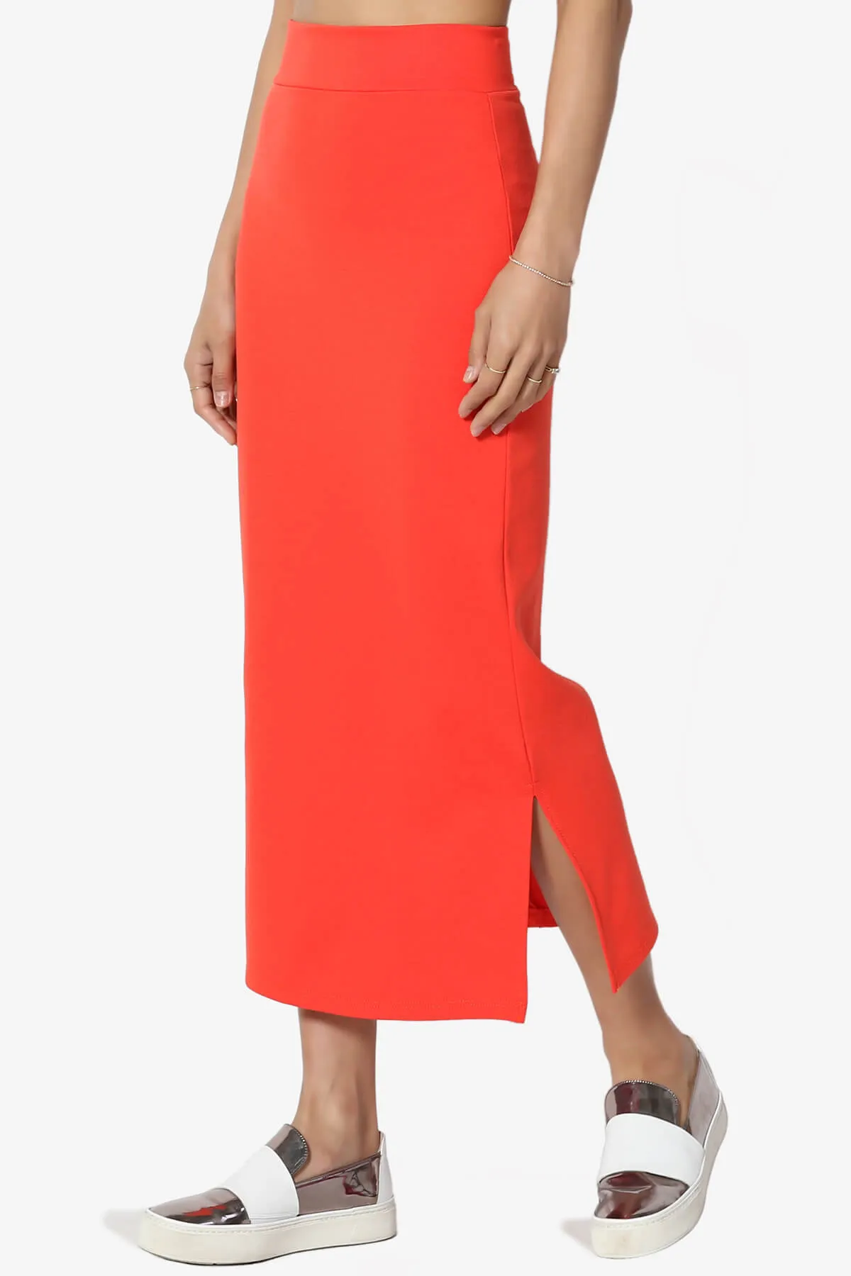 Carleta Mid Calf Pencil Skirt
