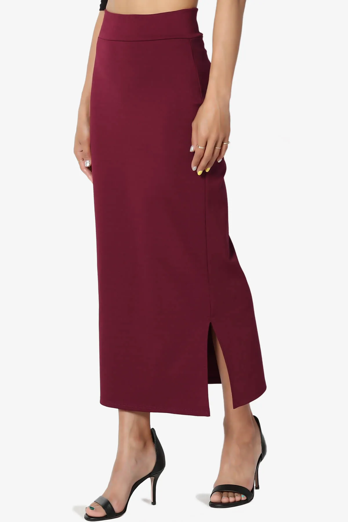 Carleta Mid Calf Pencil Skirt