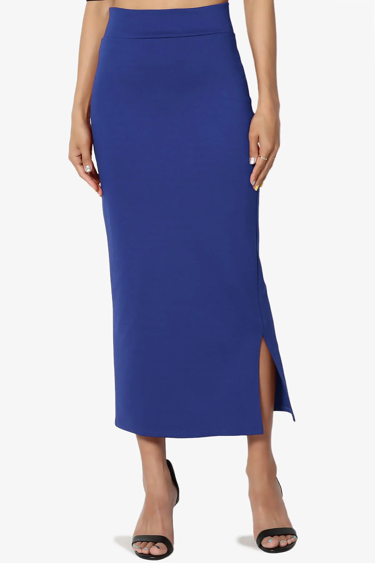 Carleta Mid Calf Pencil Skirt