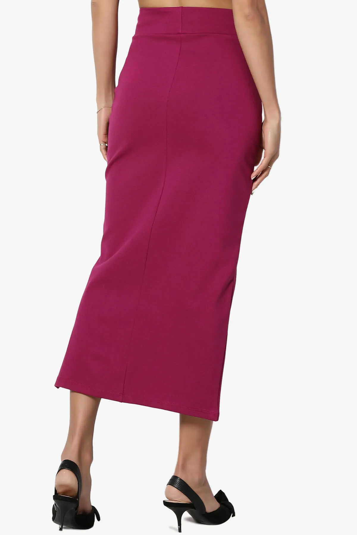 Carleta Mid Calf Pencil Skirt