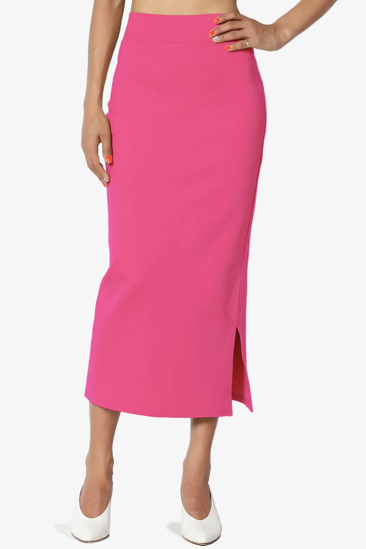 Carleta Mid Calf Pencil Skirt