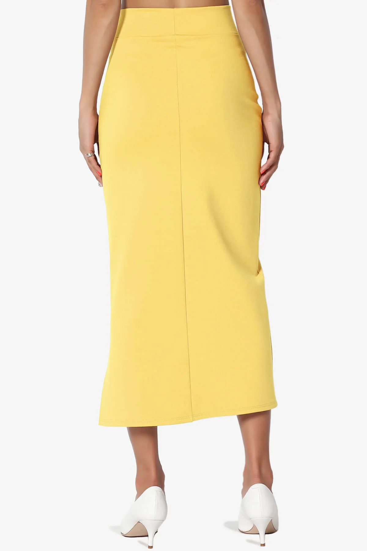 Carleta Mid Calf Pencil Skirt