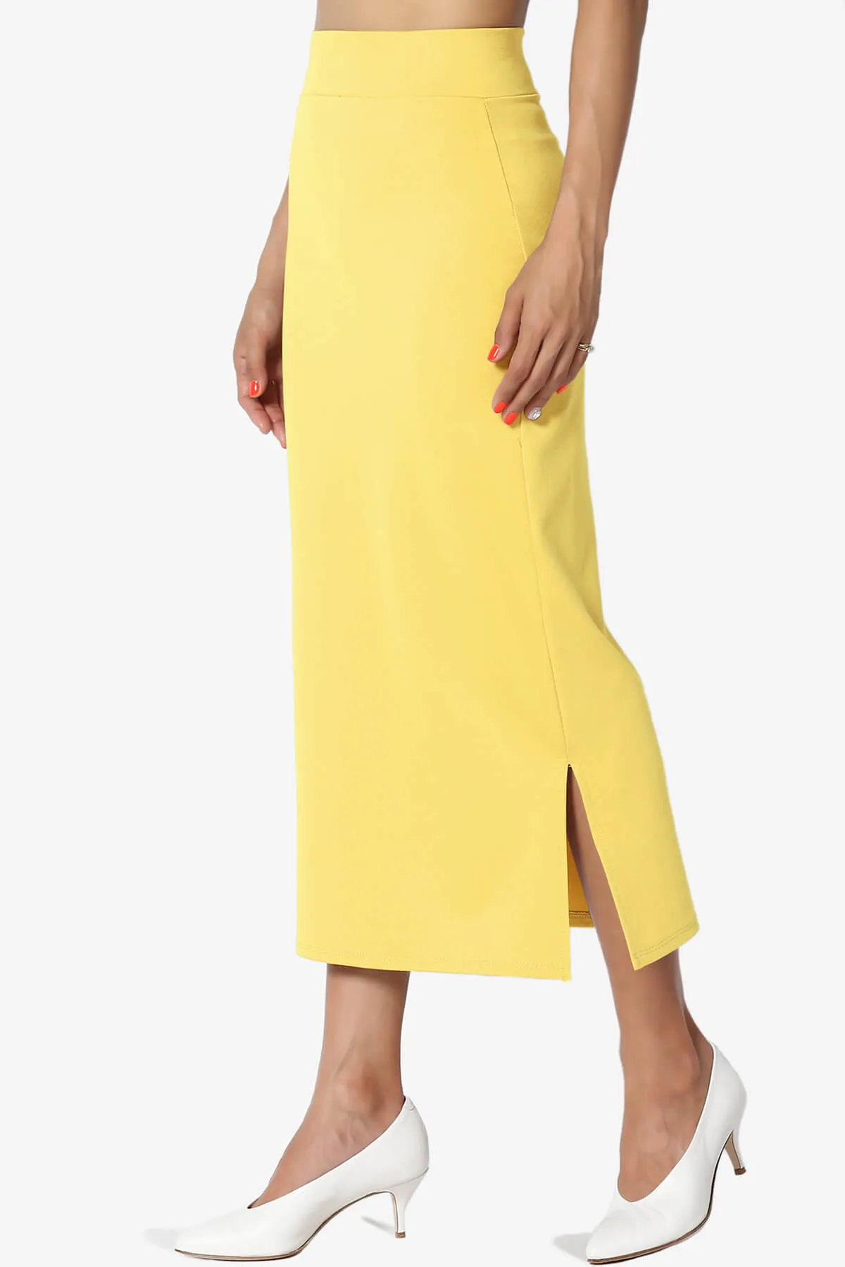 Carleta Mid Calf Pencil Skirt