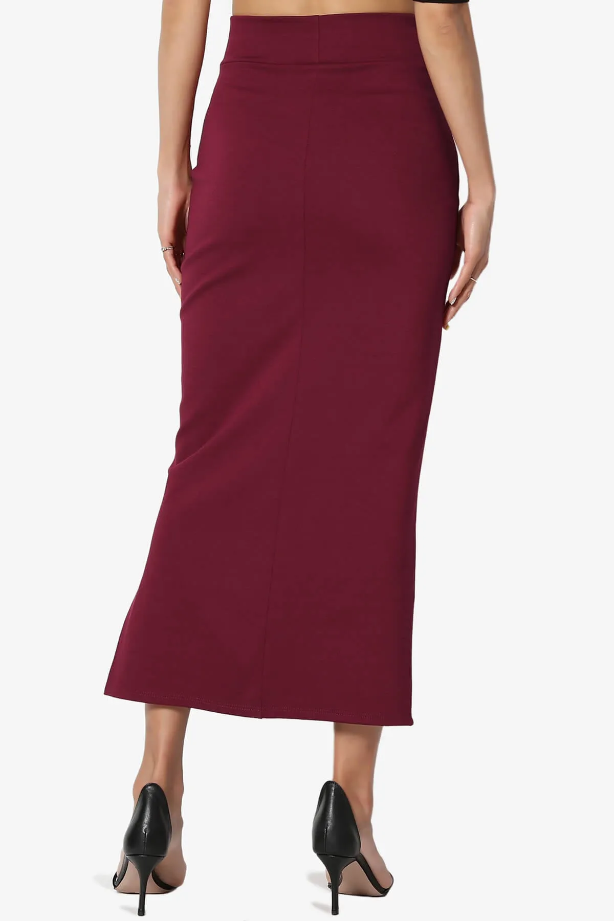 Carleta Mid Calf Pencil Skirt