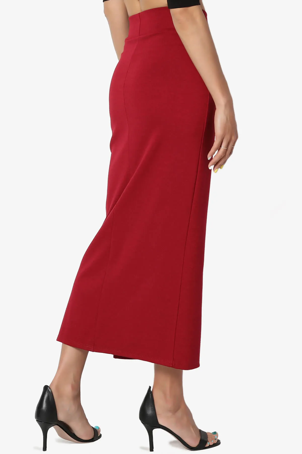Carleta Mid Calf Pencil Skirt