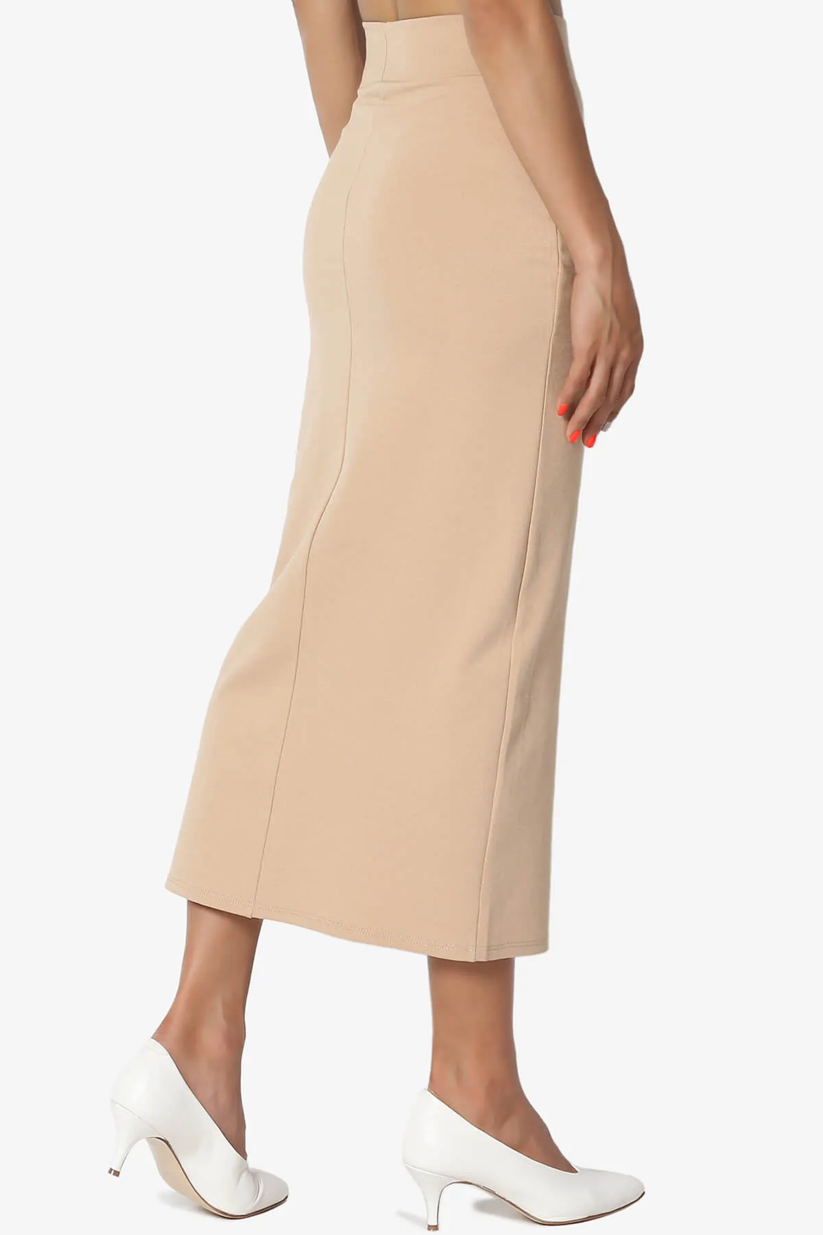 Carleta Mid Calf Pencil Skirt