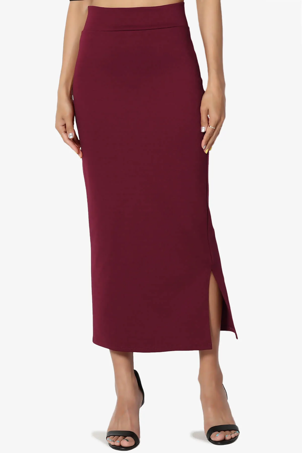 Carleta Mid Calf Pencil Skirt