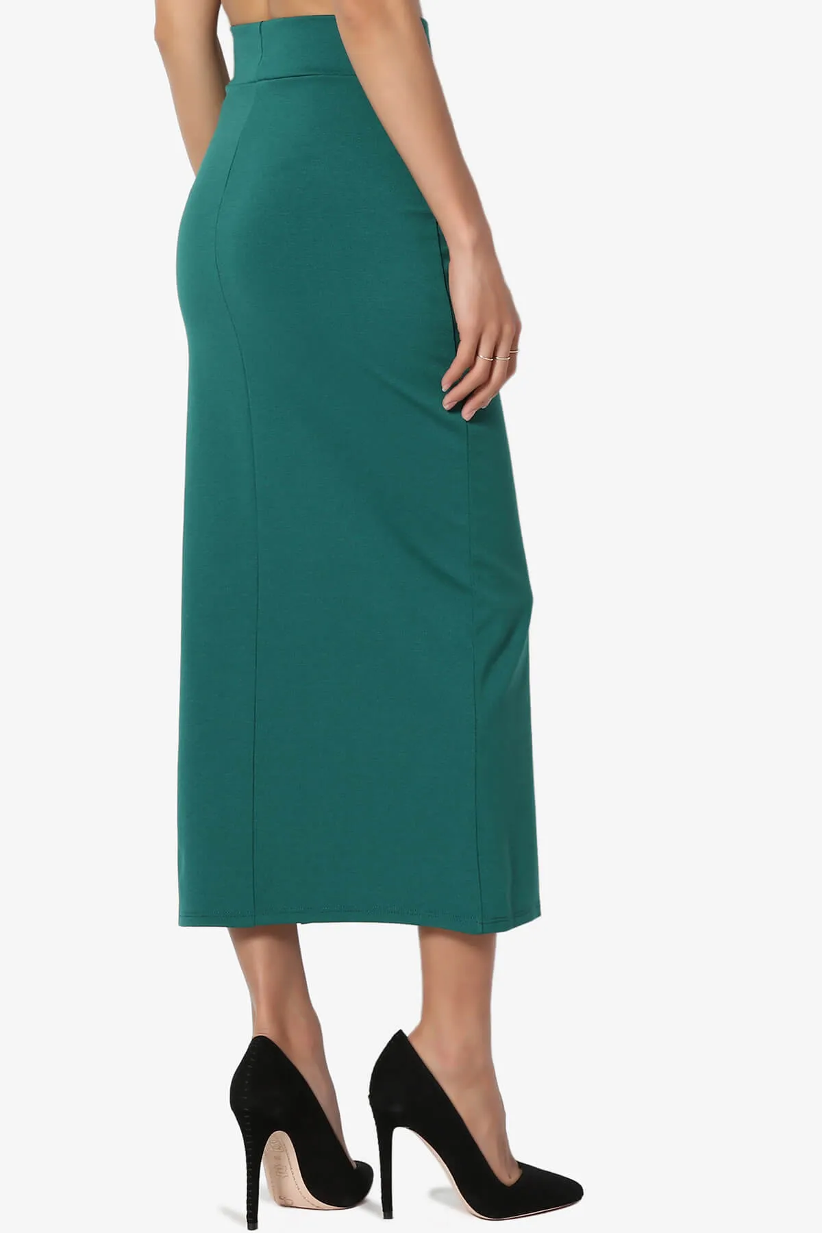 Carleta Mid Calf Pencil Skirt