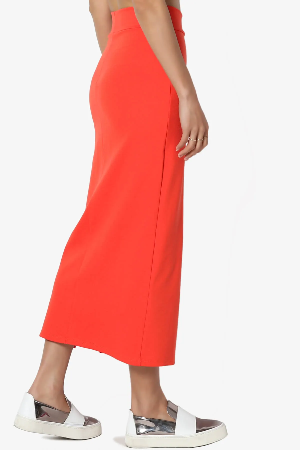 Carleta Mid Calf Pencil Skirt