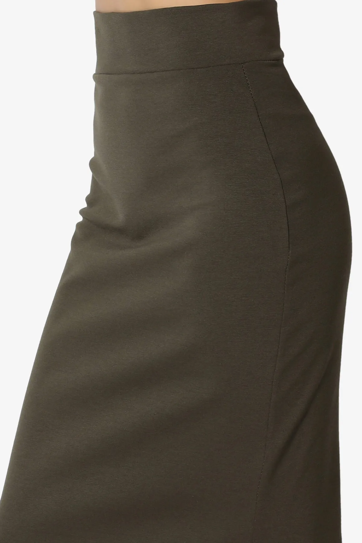 Carleta Mid Calf Pencil Skirt