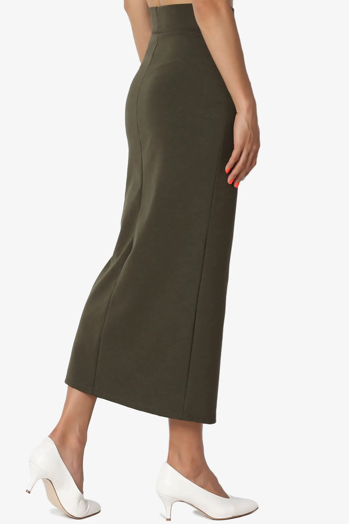 Carleta Mid Calf Pencil Skirt