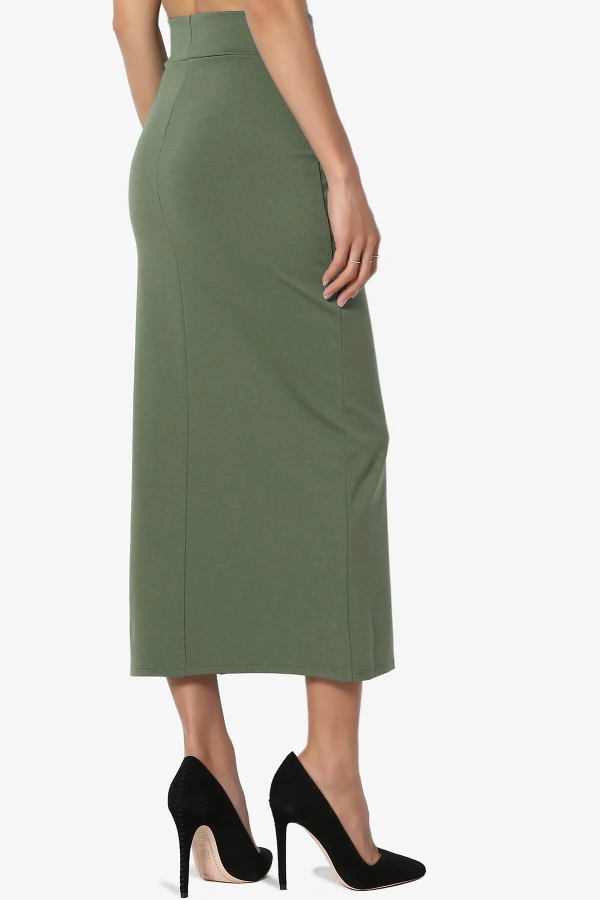 Carleta Mid Calf Pencil Skirt