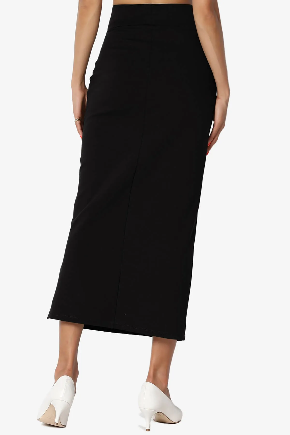 Carleta Mid Calf Pencil Skirt