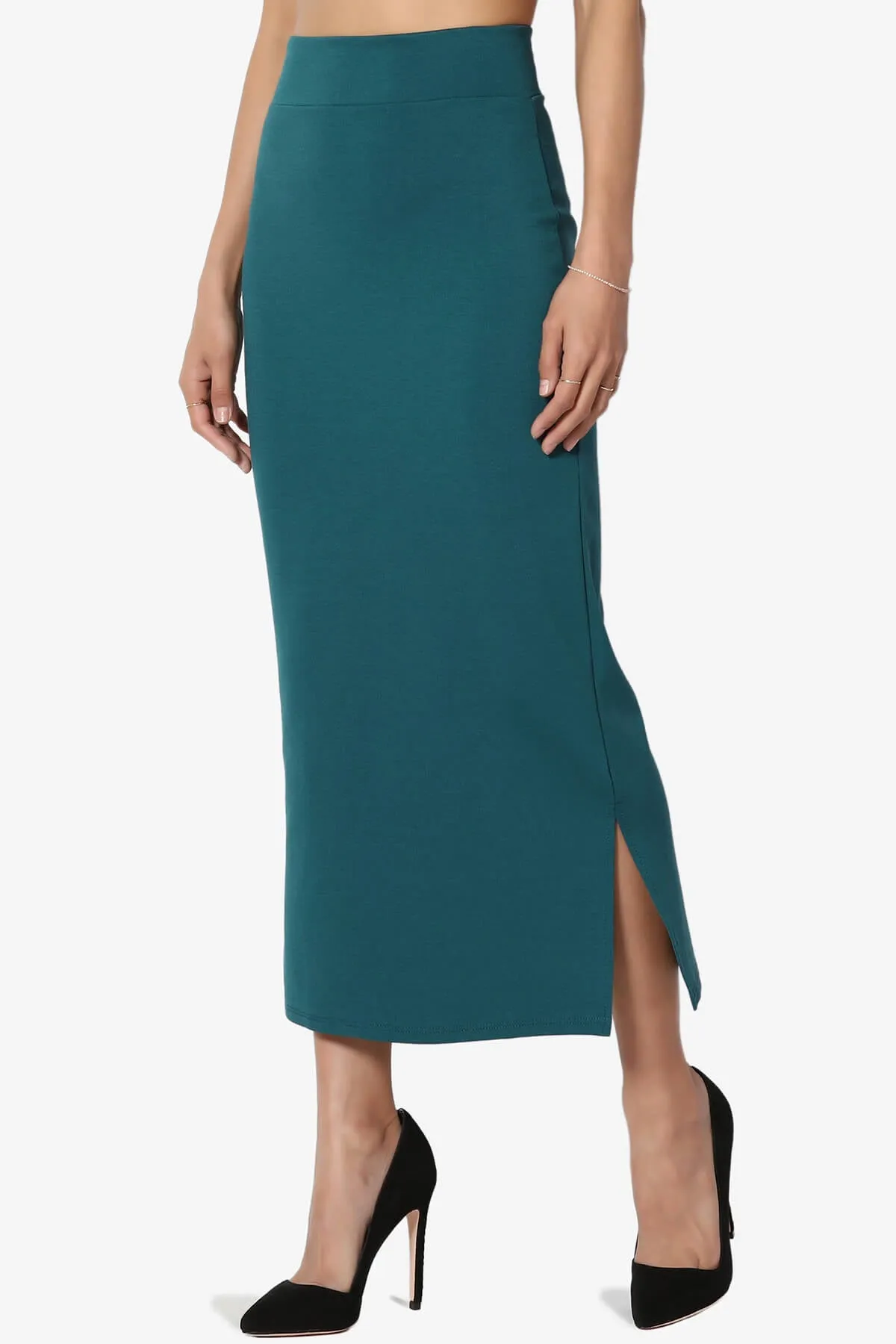 Carleta Mid Calf Pencil Skirt