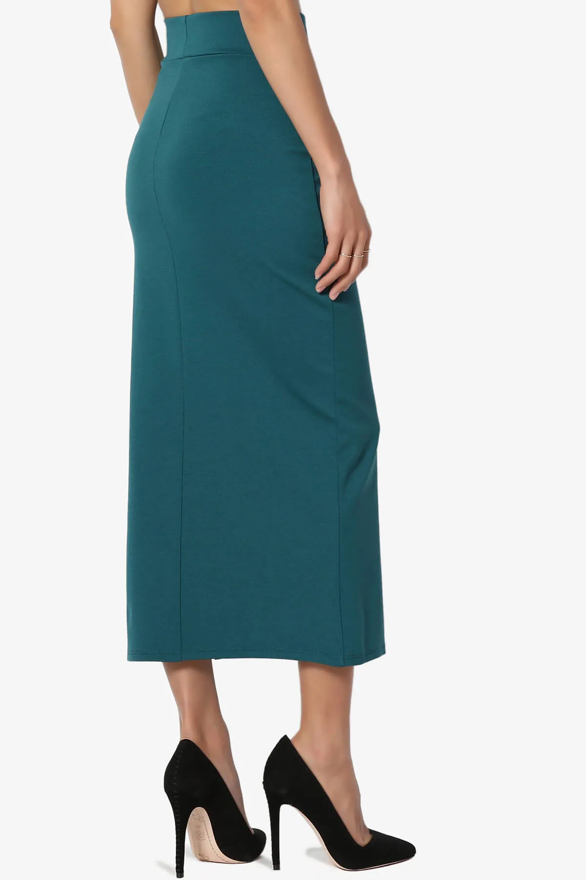 Carleta Mid Calf Pencil Skirt