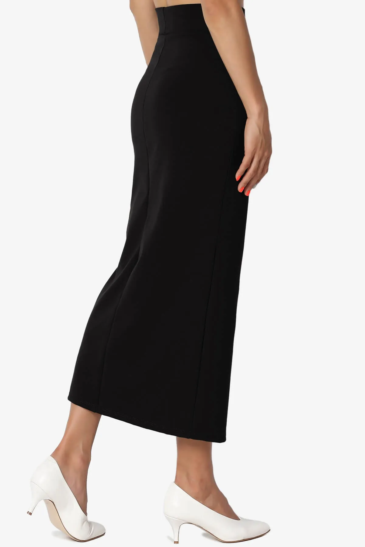 Carleta Mid Calf Pencil Skirt