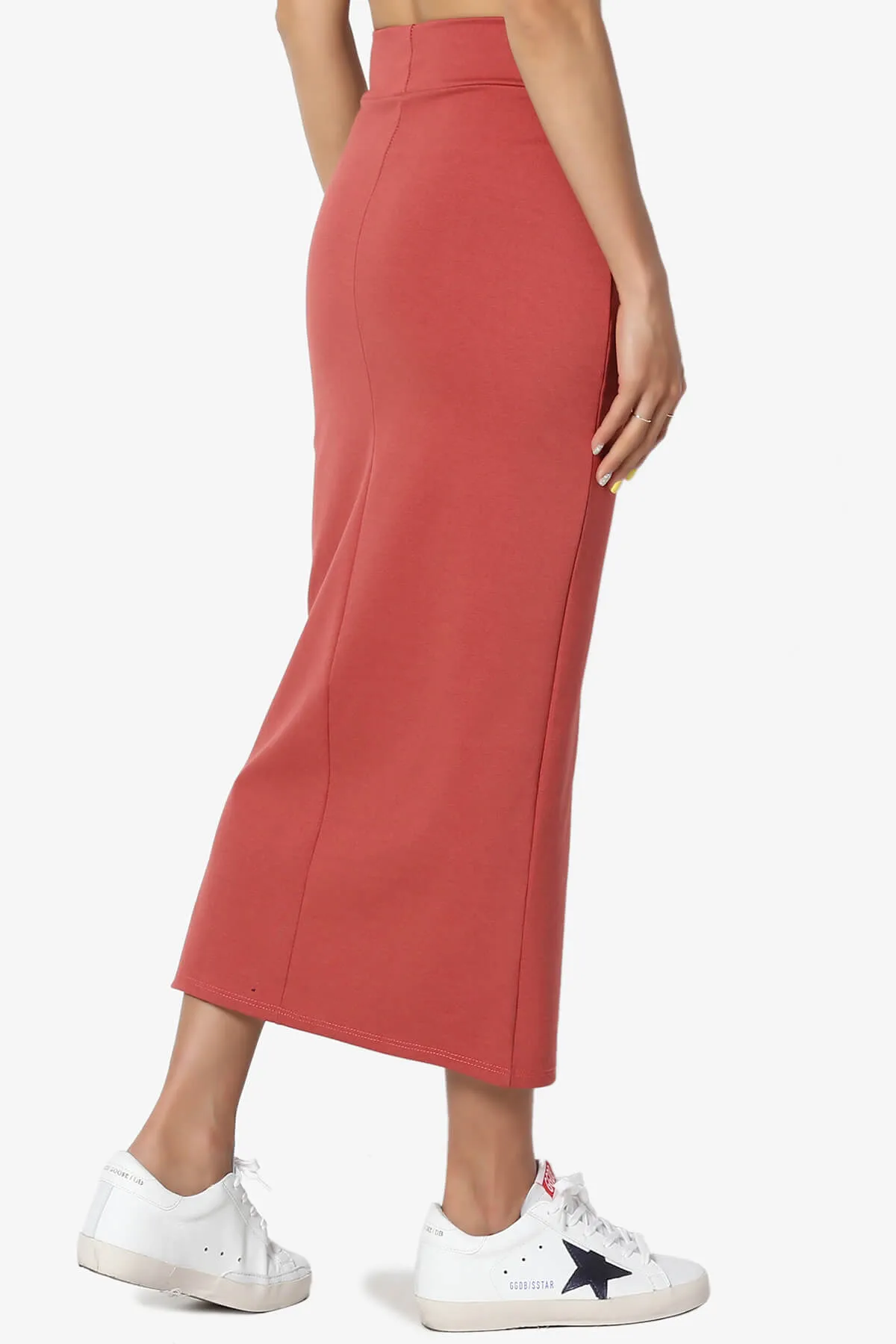 Carleta Mid Calf Pencil Skirt