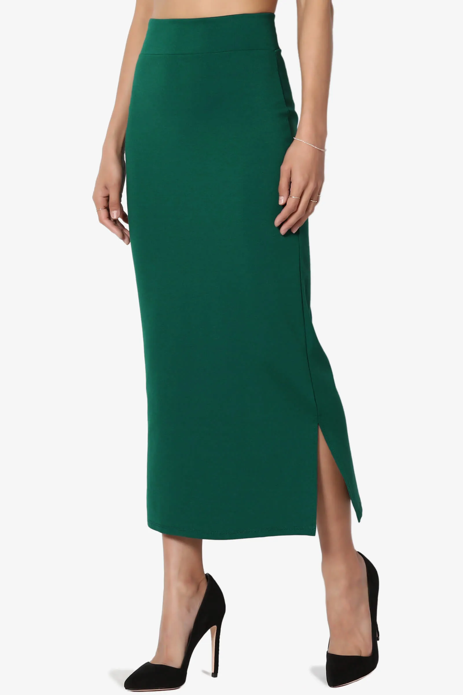 Carleta Mid Calf Pencil Skirt