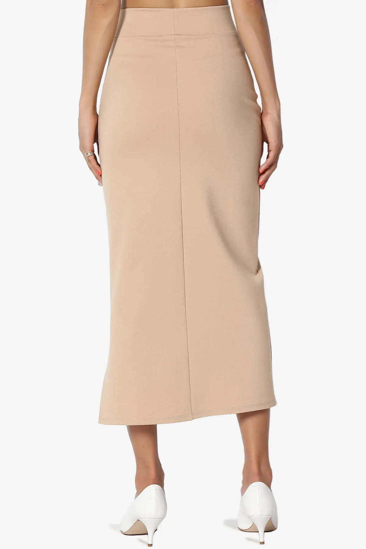 Carleta Mid Calf Pencil Skirt