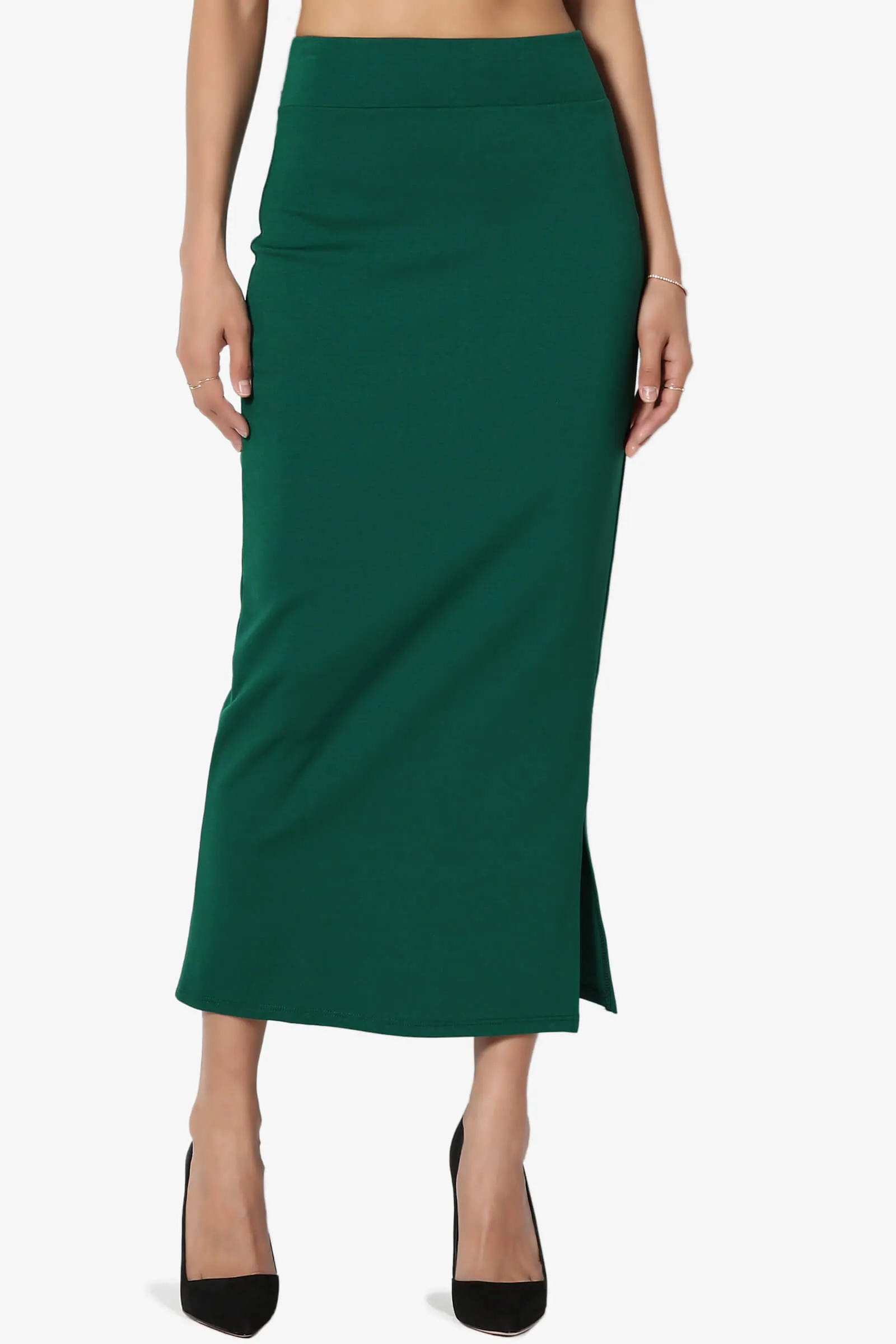 Carleta Mid Calf Pencil Skirt