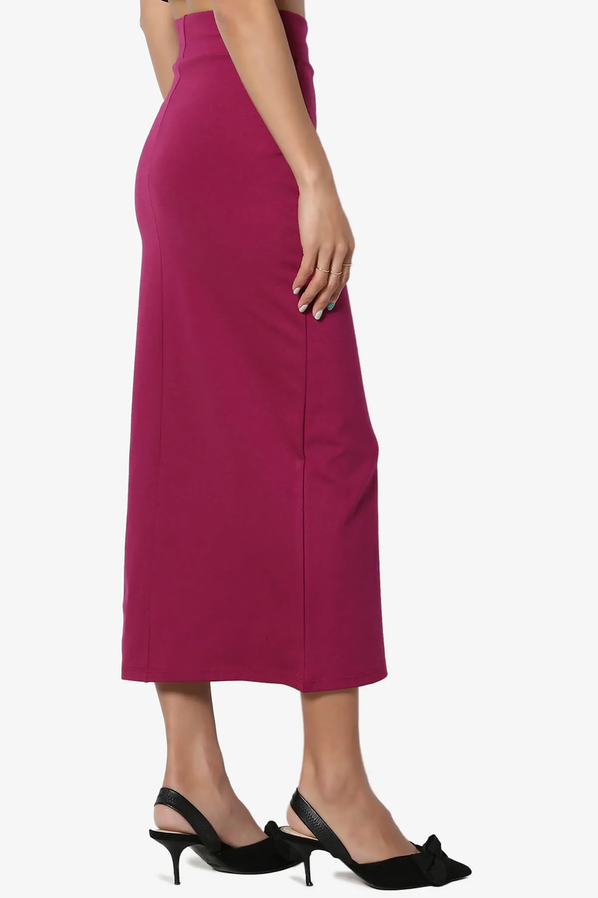 Carleta Mid Calf Pencil Skirt