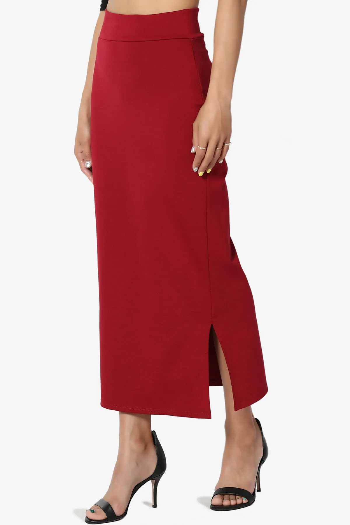 Carleta Mid Calf Pencil Skirt