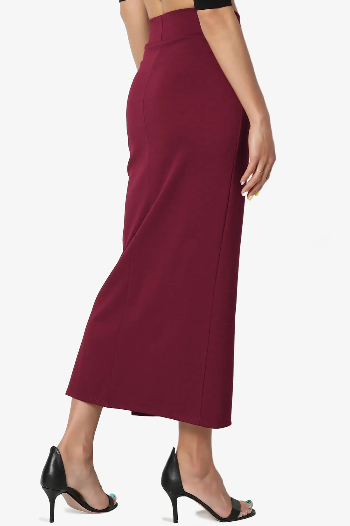 Carleta Mid Calf Pencil Skirt