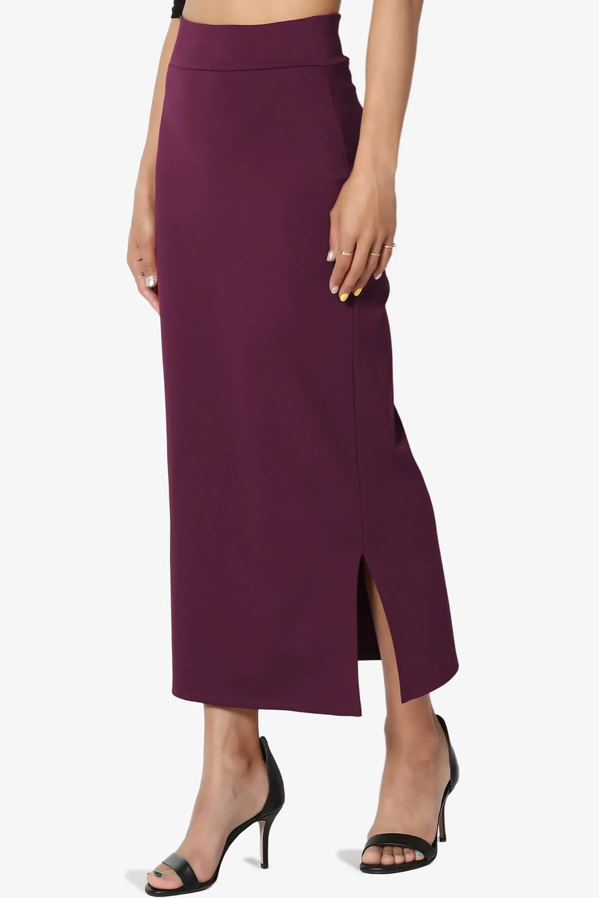 Carleta Mid Calf Pencil Skirt