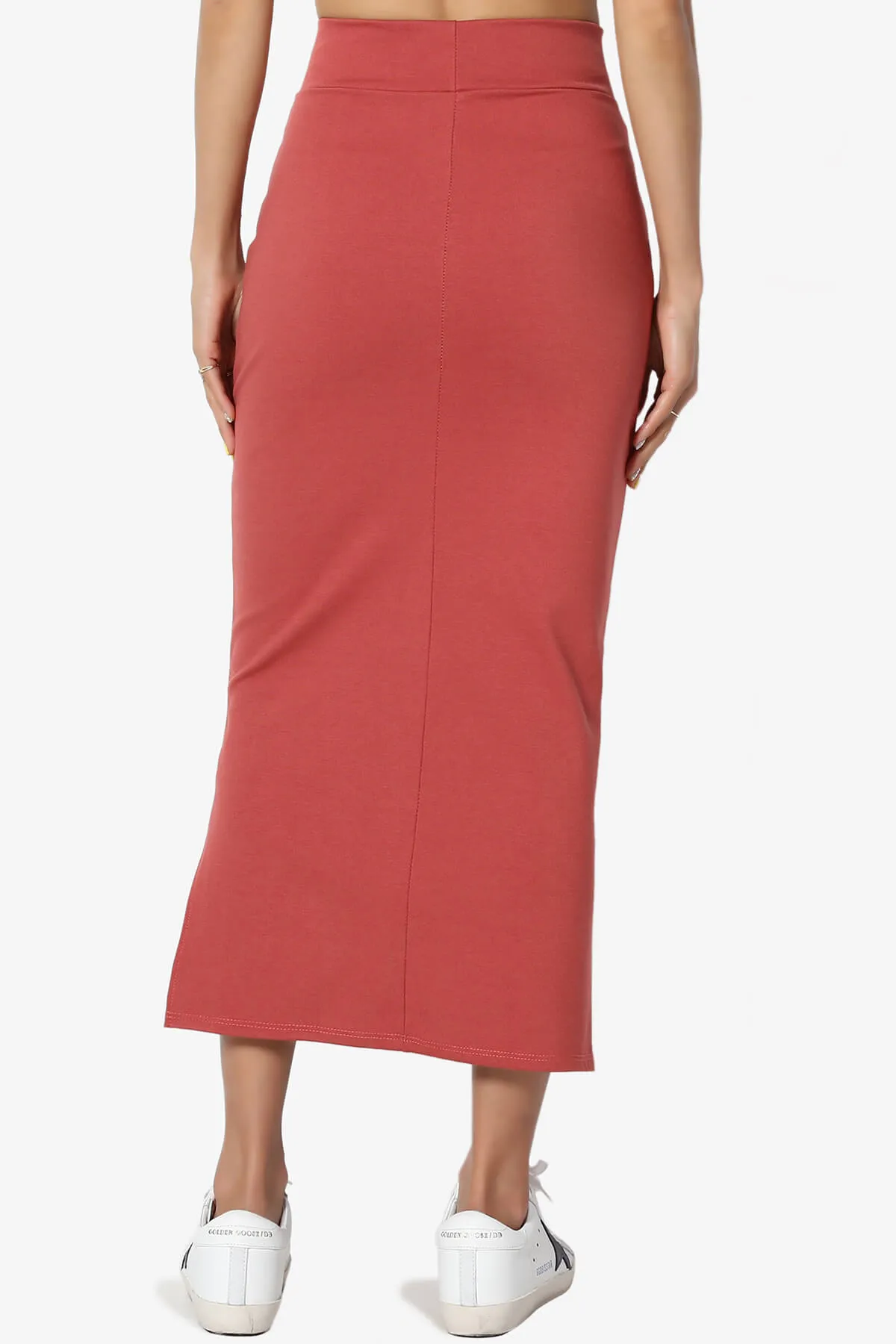 Carleta Mid Calf Pencil Skirt