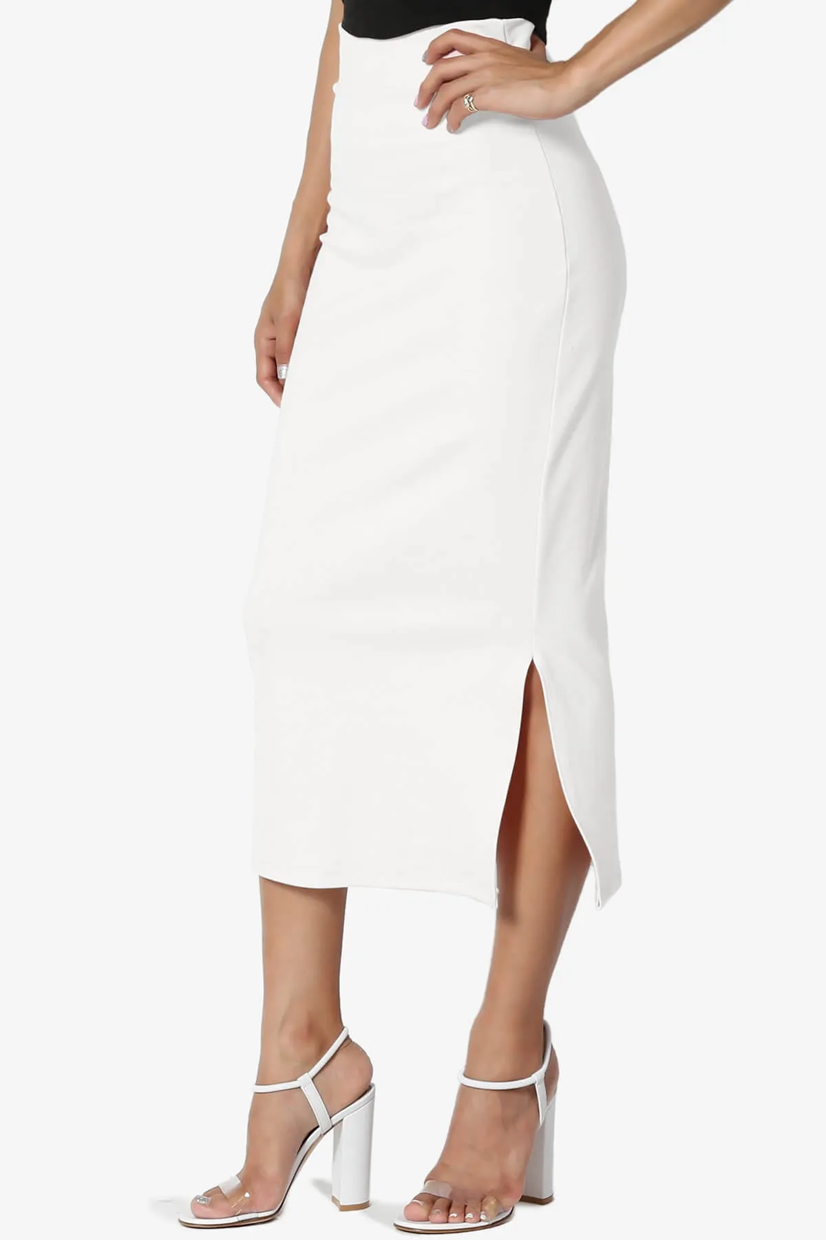 Carleta Mid Calf Pencil Skirt