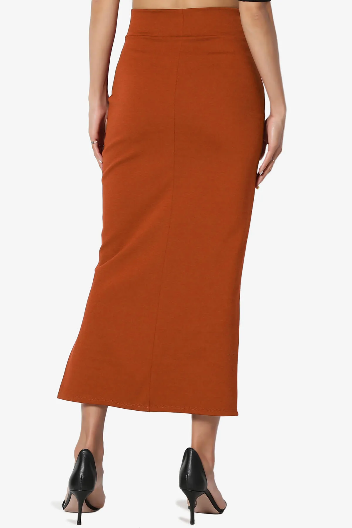 Carleta Mid Calf Pencil Skirt