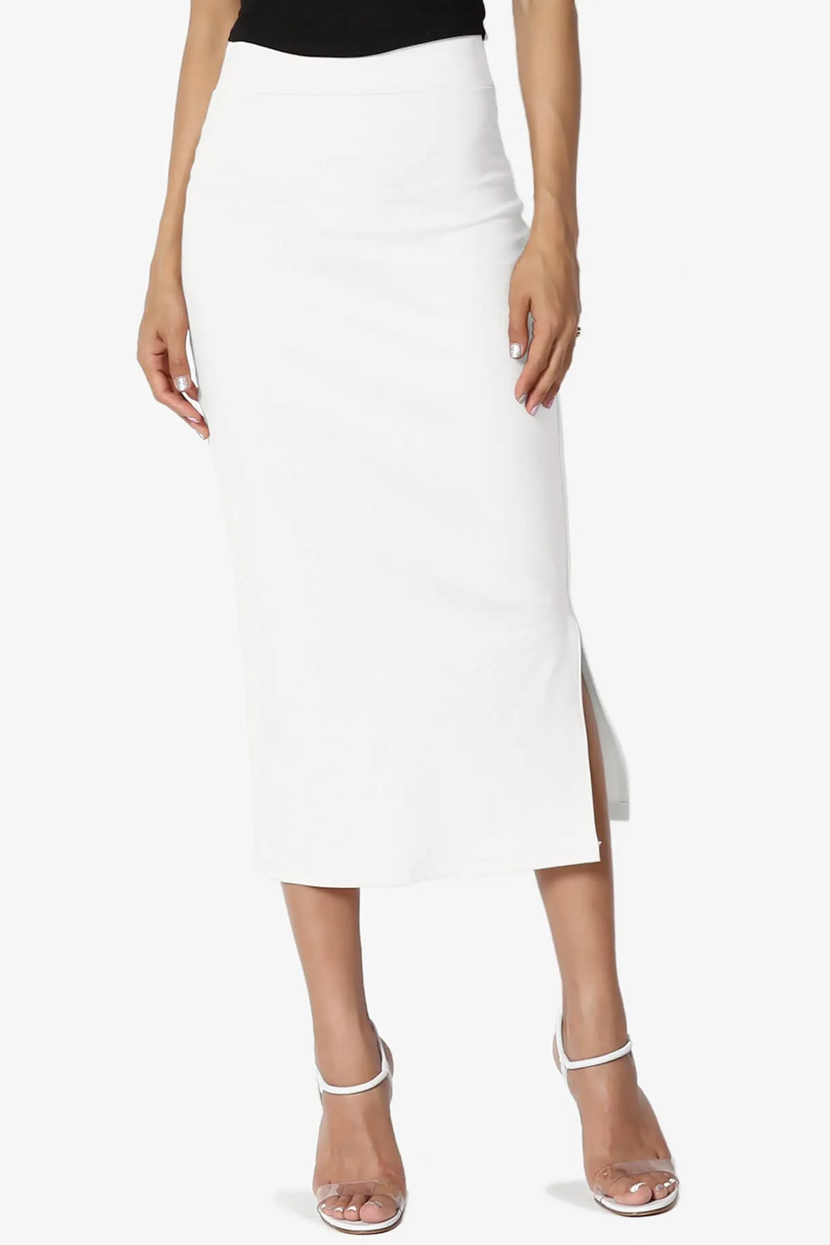 Carleta Mid Calf Pencil Skirt