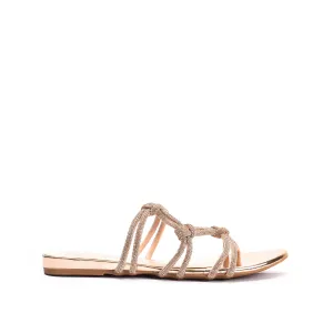 Elegant Beige Strappy Flats | 533KP-X