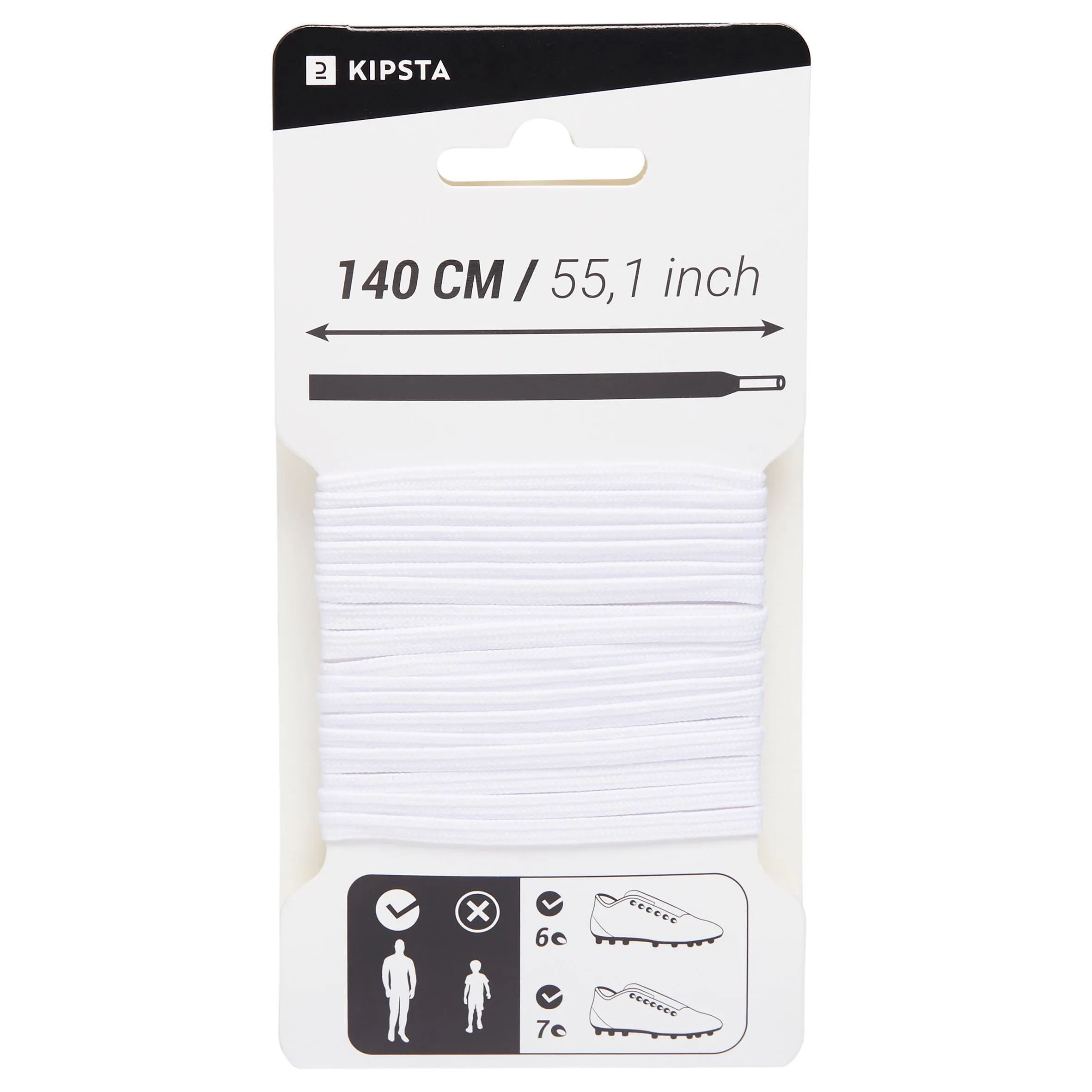 Football laces - white KIPSTA, white