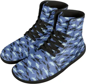 High Top Sneakers Women's Minimalist Trail Running Barefoot Shoes Wide Toe Box Zero Drop Size 36-48